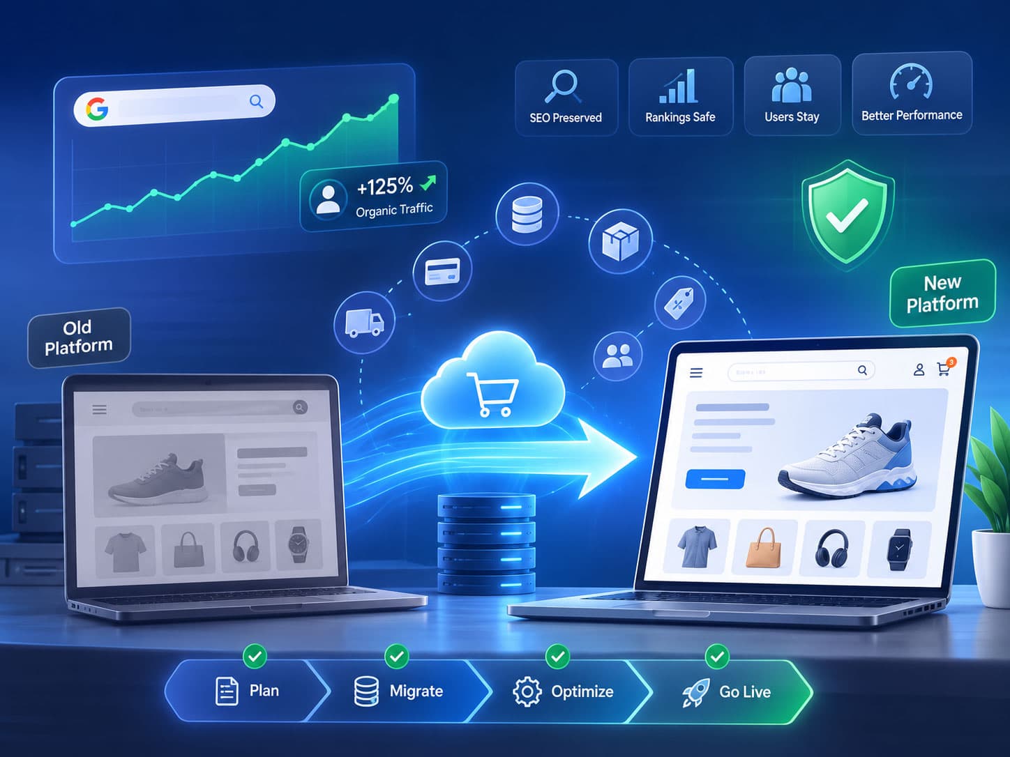 Ecommerce replatforming without losing traffic